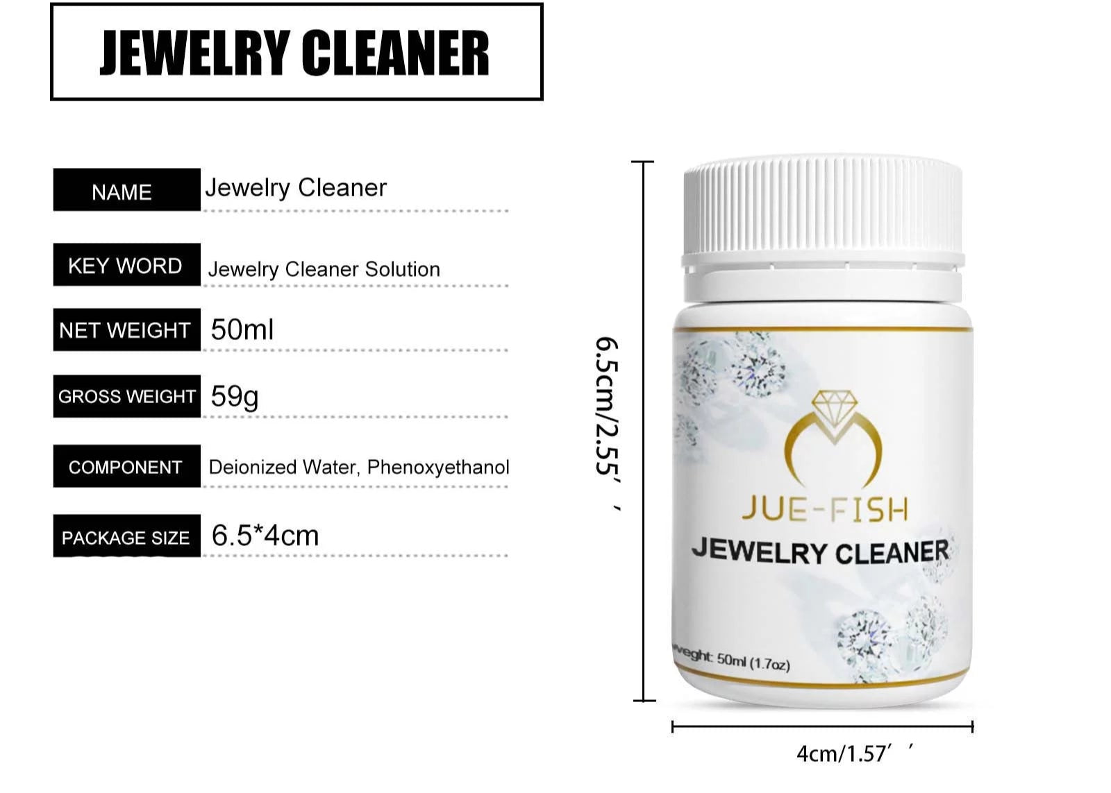 , Gold and Silver , Toxin and Chemical-Free Jewelry Cleaning Solution, Gentle Cleaner Spray for Shine & Brilliance to Gold, Platinum, Precious Gemstones & Diamond