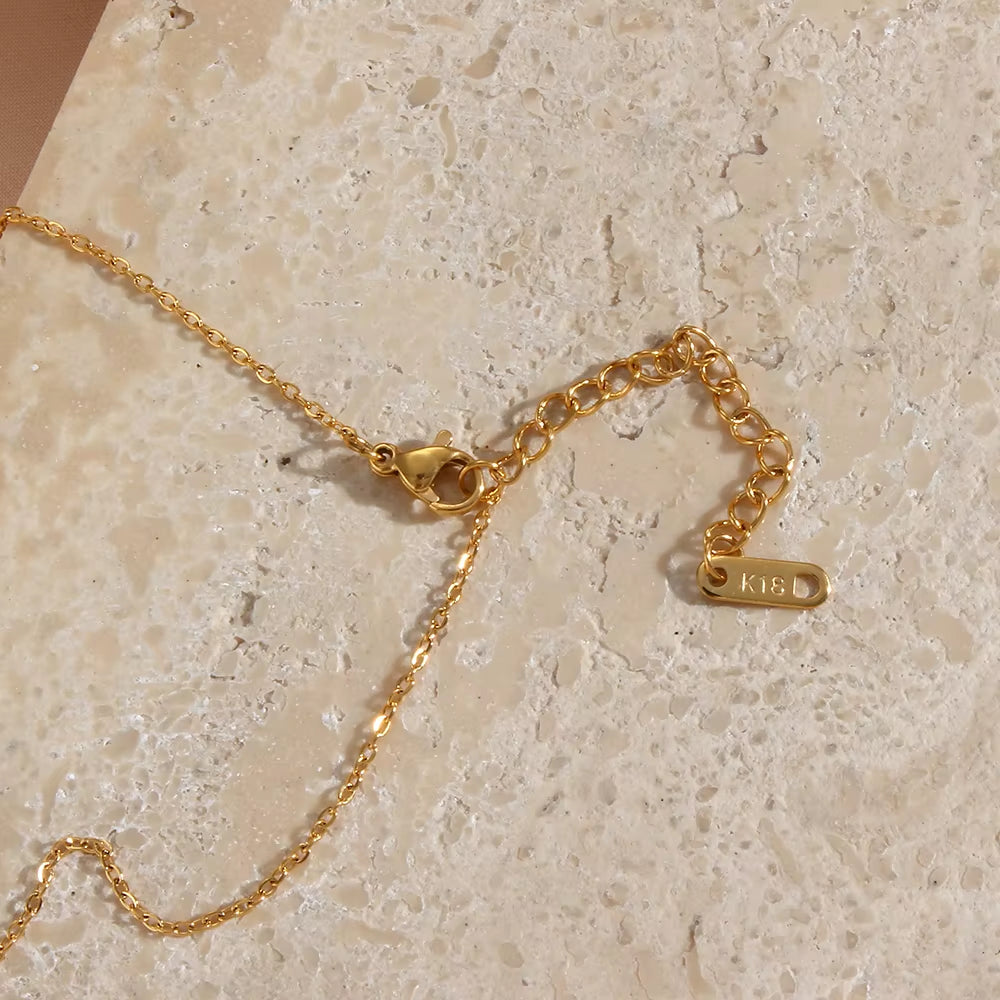 11:11 Rectangle Pendant Plate Necklace Fine Polished Stainless Steel 18K Gold Plated Necklace Meaningful Number Jewelry