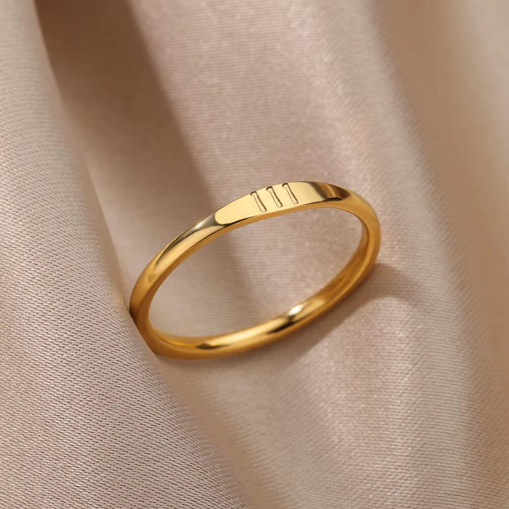 Meaningful 11:11 Angel Number Rings for Women Men Stainelss Steel round Ring Charm 11:11 Party Jewelry Birthday Gift